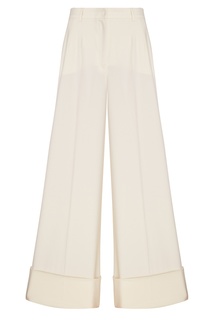 Белые шерстяные брюки Dolce & Gabbana