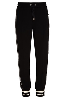 Черные брюки-джоггеры с лампасами Dolce & Gabbana