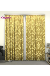 Фотошторы Золотые вензеля Сирень