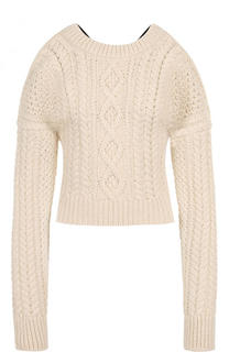 Пуловер фактурной вязки с открытыми плечами и спиной CALVIN KLEIN 205W39NYC