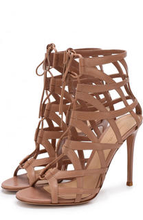 Кожаные босоножки Adina на шпильке Gianvito Rossi