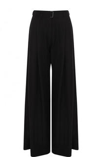 Однотонные расклешенные брюки с поясом и защипами Ann Demeulemeester