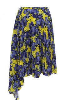 Плиссированная юбка-миди с принтом Balenciaga