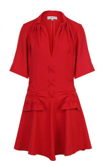 Однотонное приталенное мини-платье Carven