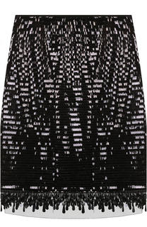 Мини-юбка с прозрачной вставкой и пайетками Marc Jacobs
