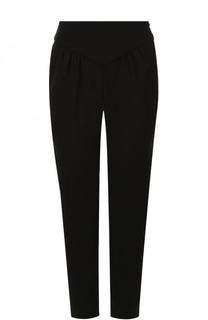 Укороченные однотонные брюки с драпировкой Emporio Armani