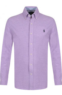 Хлопковая рубашка с воротником button down Polo Ralph Lauren