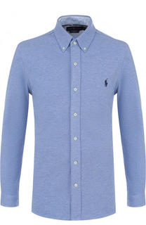 Хлопковая рубашка с воротником button down Polo Ralph Lauren