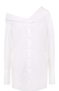 Удлиненная хлопковая блуза асимметричного кроя Victoria, Victoria Beckham