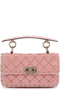 Сумка Valentino Garavani Rockstud Spike small из бархата Valentino