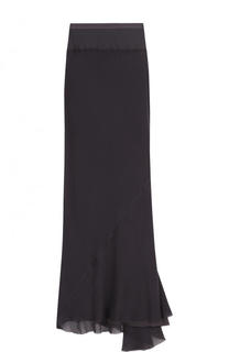 Шелковая юбка-миди асимметричного кроя Rick Owens
