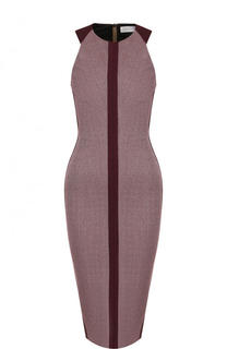 Платье-футляр из смеси хлопка и шерсти с вискозой Victoria Beckham