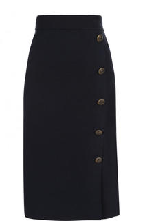 Однотонная юбка-миди с декорированными пуговицами Polo Ralph Lauren