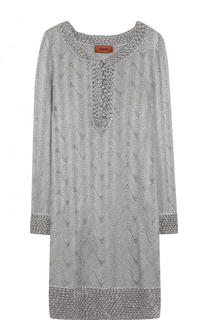 Вязаное мини-платье с V-образным вырезом Missoni