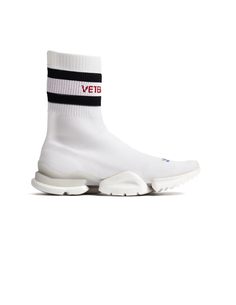 Белые высокие кроссовки-носки Reebok Vetements