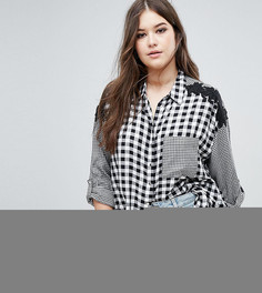 Оверсайз-рубашка в клетку River Island Plus - Мульти