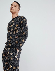 Свитшот для дома с принтом медведей Moschino - Черный