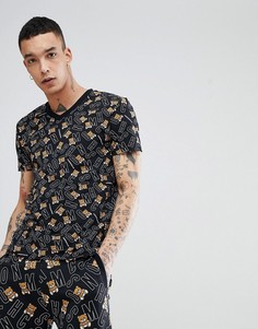 Футболка для дома с принтом медведей Moschino - Черный