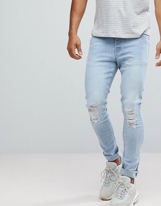Голубые джинсы скинни Hoxton Denim - Синий