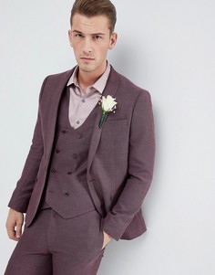 Фактурный приталенный пиджак ASOS Wedding - Фиолетовый