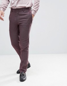 Фактурные брюки скинни ASOS Wedding - Фиолетовый