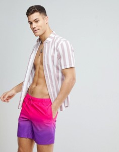 Фиолетово-розовые шорты для плавания средней длины ASOS - Фиолетовый