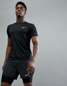 Черная футболка Nike Running Miler 891684-010 - Черный