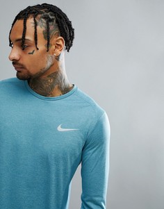 Синий лонгслив Nike Running Dry Miler 833593-407 - Синий