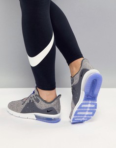 Серо-синие кроссовки Nike Running Air Max Sequent - Мульти