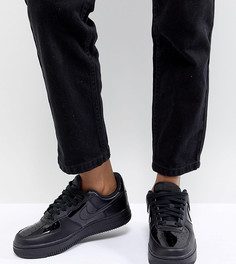 Черные лакированные кроссовки Nike Air Force 1 07 - Черный