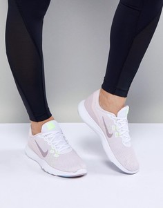 Бело-розовые кроссовки Nike Training Flex 7 - Мульти