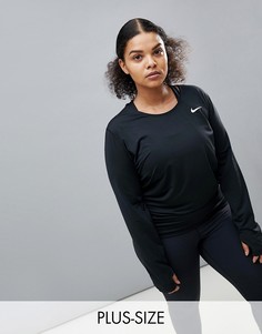 Черный лонгслив Nike Plus Pro Training - Черный