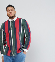 Рубашка регби классического кроя в полоску ASOS DESIGN Plus - Зеленый