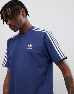 Темно-синяя футболка в стиле ретро adidas Originals Nova Football CE4803 - Темно-синий