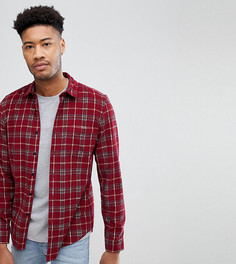 Свободная вельветовая рубашка в клетку ASOS DESIGN TALL - Красный