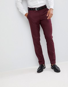 Бордовые облегающие брюки ASOS - Красный