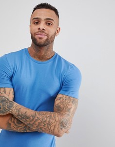 Длинная обтягивающая футболка ASOS - Синий