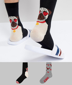 2 пары носков Puggin Love You ASOS Valentines - Мульти
