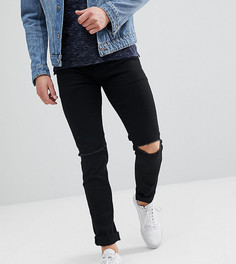 Черные джинсы скинни с рваными коленями Noak - Черный