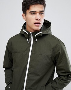Легкая куртка с капюшоном и контрастной молнией Jack &amp; Jones Originals - Зеленый