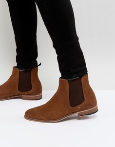 Светло-коричневые замшевые ботинки челси Walk London - Рыжий