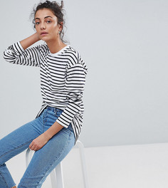 Свободный лонгслив в полоску ASOS TALL - Мульти