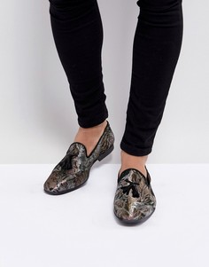 Лоферы с жаккардовым цветочным принтом ASOS - Мульти
