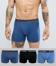 3 пары боксеров‑брифов в полоску Jack &amp; Jones - Мульти
