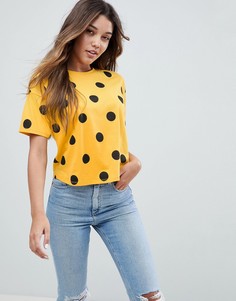 Футболка в горошек ASOS - Желтый