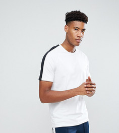 Футболка с полосой на рукавах реглан Selected Homme TALL - Белый