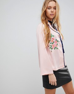 Рубашка с цветочной вышивкой Liquorish - Розовый