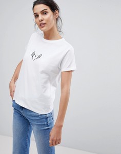 Футболка с принтом сердца ASOS VALENTINES - Белый