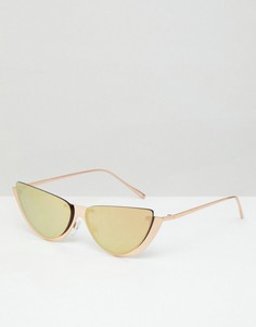 Солнцезащитные очки кошачий глаз ASOS - Золотой