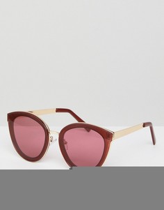 Круглые солнцезащитные очки ASOS - Красный
